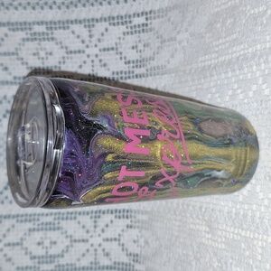 CUSTOM MADE RESIN TUMBLER "Hot Mess Express"